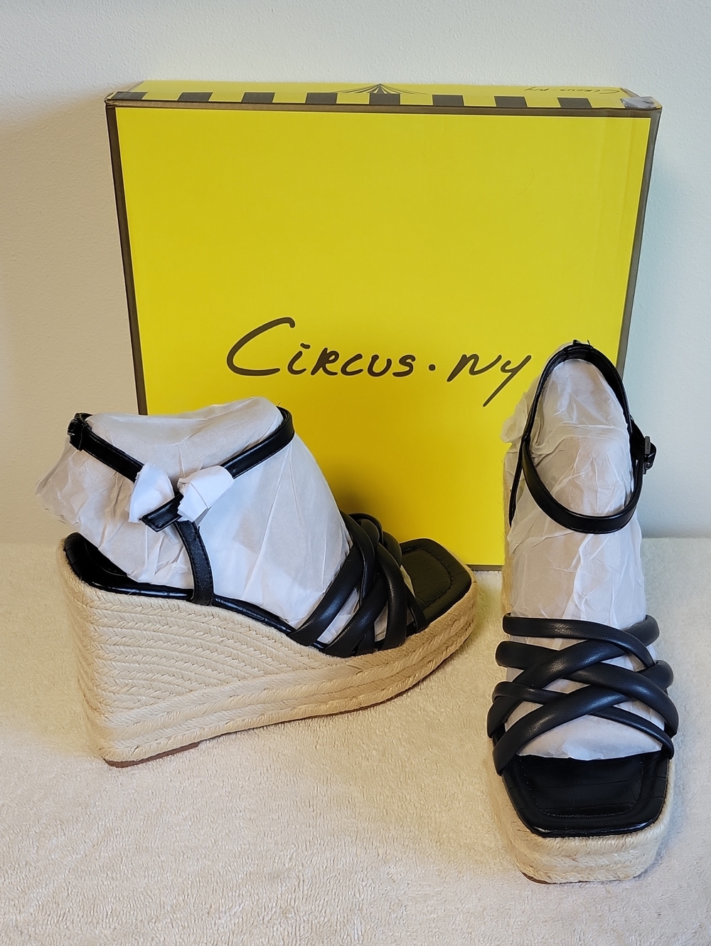 Circus by Sam Edelman "Irene"  Espadrille Platform Wedge Sandals, NIB